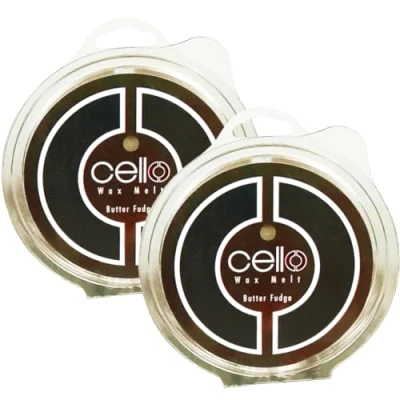 Image of Cello Butter Fudge Wax Melts Duo Pack. Melts. Strong for Electric Melt Burners, &amp; Oil Burner. Burner Scented Melts, Home Fragrance Gifts.