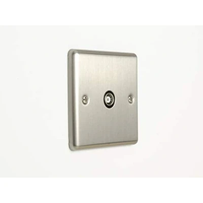 Image of Enhance Decorative TV Satin Stainless Finish With Black Trim