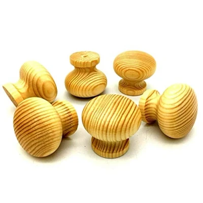 Image of 2 x New Solid Pine 47mm Deluxe Cupboard knobs by Swish.