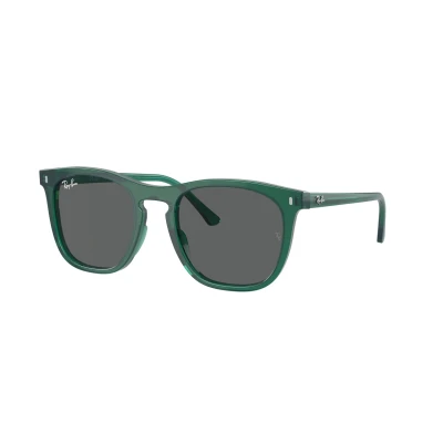 Image of Ray Ban Unisex Sunglasses, Size: 53, Transparent green/dark grey