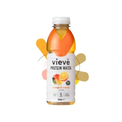 Image of Vieve Protein Water 6x500ml Orange &amp; Mango 20g Protein, Sugar Free, Fat Free Dairy A Ready to Drink Alternative Powders Shakes 6 Pack