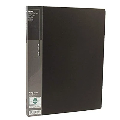 Image of Recycology DCF442A Display Book Wing with 20 Pockets Black