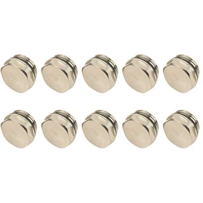 Image of Manual Radiator AIR Vent Bleed Plug Valve Blank Cap 1/2&quot; BSP x10