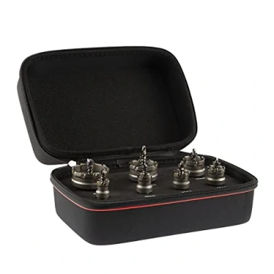 Image of Starrett Tungsten Carbide Tipped Hole Saw Kit KSM07001 Sheet Metal Cutter With Arbor &amp; Pilot Drill Bit For Drilling Stainless Steel Aluminum Alloy