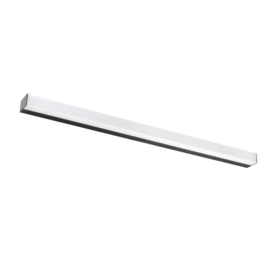 Image of Nilo 2 Integrated LED Bathroom Over Mirror Light Black, 3000K, IP44