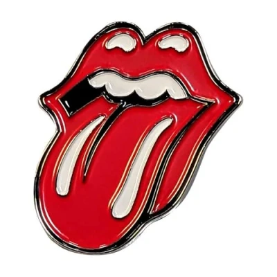 Image of The Rolling Stones Classic Tongue Large Pin Badge One Size