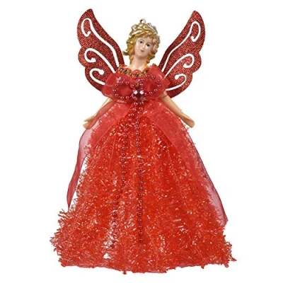 Image of Clevoers Tree Top Angel，Christmas Topper Fairy Angel House Decoration Ornament，22cm conventional ordinary