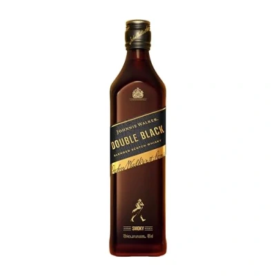 Image of Johnnie Walker Double Black Label Blended Scotch Whisky 40% vol 70cl Deep Smouldering Flavour Matured in Charred Casks Intense Scottish to Sip Neat or Mixed Drinks