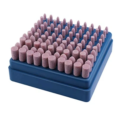 Image of UEETEK Grinding Polishing Head 100 Pieces 3mm Abrasive Shank Grindstone for Accessory Buffing Set Dremel Rotary Tools
