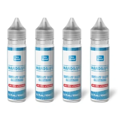 Image of 8 x 60ml Instant Hand Sanitiser Gel Flip Cap Multipack from Handsafe, Kills 99.9%+ Bacteria, 62% Alcohol Based, Medical Grade, Anti Bacterial Fast Acting Formula