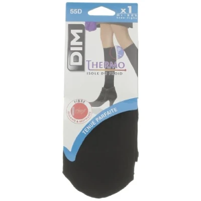 Image of DIM Women&#039;s Thermo Insulating Fibre x1 Knee Highs, Black, One Size