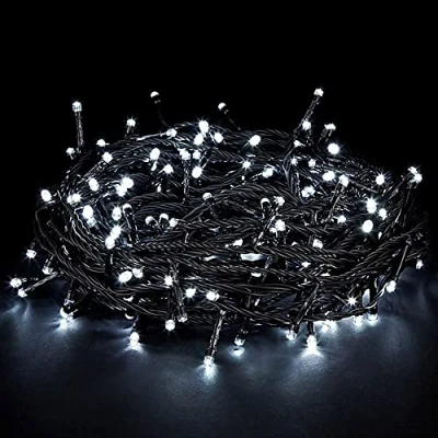 Image of Outdoor/Indoor 20M 200 LED Christmas Fairy Lights Cool White, Memory &amp; 8Hour Timer