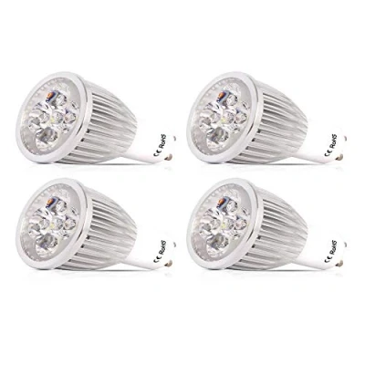 Image of Pack of 4 GU10 6 W LED Light Bulbs 5 x 1 AC 220 V Cool White 6000 K 500 520 LM
