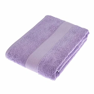 Image of HOMESCAPES Lilac Turkish Cotton Bath Sheet Super Soft Thick &amp; Absorbent 500 GSM Towel Heavy Weight for everyday Luxury