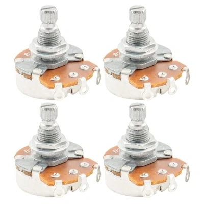 Image of Alpha Full B250K Metric Potentiometers Split Shaft Linear Taper Pots for Electric Guitar or Bass (4 Pcs)