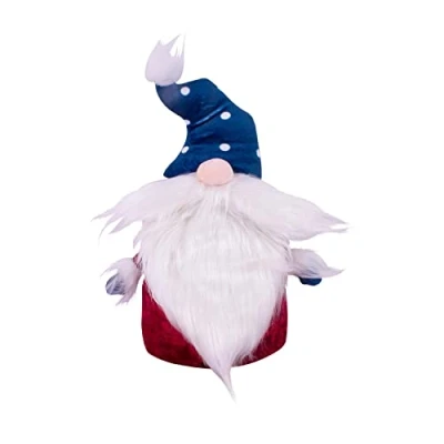 Image of Harvey &amp; Mason Festive Gonk Novelty Weighted Floor Door Stopper Fabric Christmas Gnome Holder