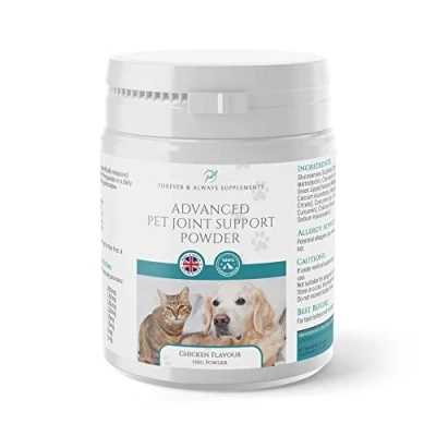 Image of Advanced Cat &amp; Dog joint Support powder Green lipped mussel MSM Glucosamine and Chondroitin Chicken Flavoured care supplement 150g hip vitamin