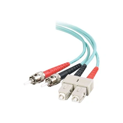 Image of C2G SC ST 10Gb 50/125 OM3 duplex Multimode PVC Fiber optic cable (LSZH) Network multi mode (M) to 3 m fibre 50 / 125 micron halogen free aqua