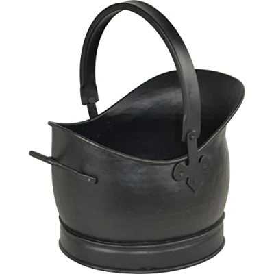 Image of Sterling Ventures Steel Sallet Coal Bucket Scuttle Hod Antique Style (Medium)