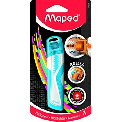Image of Maped Fluorescent Roller Highlighter Pen Blue, 746320