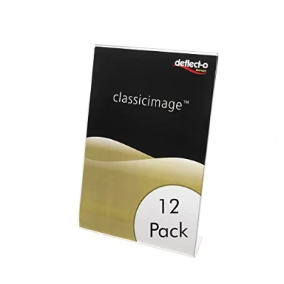 Image of A5 Slanted Portrait Sign Holder 12 Pack