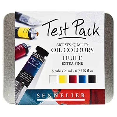 Image of Sennelier Artists Quality Oil Colour Paint Test Pack 5 x 21ml