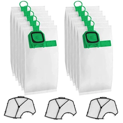 Image of Sunnila 10 Vacuum Cleaner Bags with 3 Filters Compatible Vorwerk Kobold VK140 VK150, Pack of 13, Green