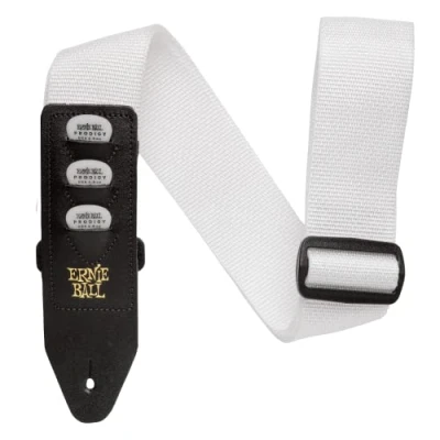 Image of Ernie Ball White Polypro Pickholder Strap