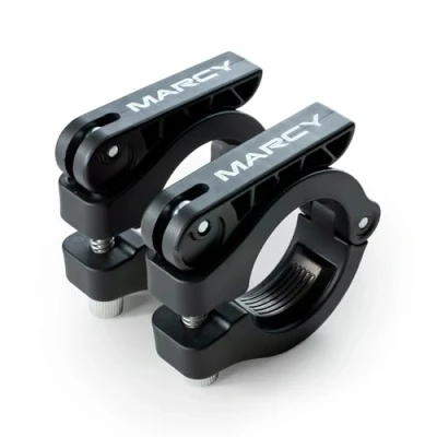 Image of Marcy Adjustable Nylon Resin Olympic (2 inch) Barbell Lock Collar Clips with Quick Release Latch for Weight Training &amp; Fitness Training, Black, OBC 8BK