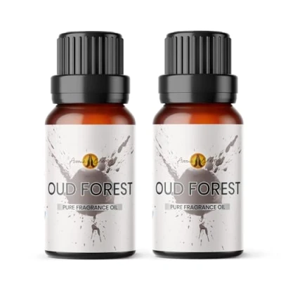Image of Oud Forest Inspired Fragrance Oil 20ml (2x10ml) Diffuser for Home, Burner, Soap &amp; Candle Making, Perfume Fragrance, Wax Melts, Car, Scented Aromatherapy Gift Made in UK