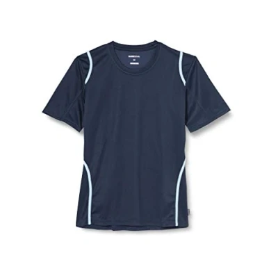 Image of Kustom Kit Mens Regular Fit Cooltex Contrast Tee M Navy/Light Blue