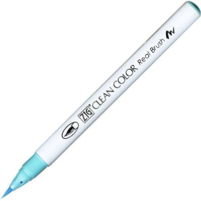 Image of Zig Clean Color Real Brush Marker Pen 036 Light Blue