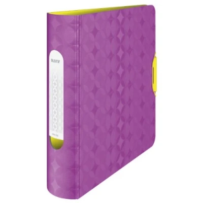 Image of Leitz Lever Arch File, Retro Chic Range, 8 cm Width, 11330065 A4, Purple