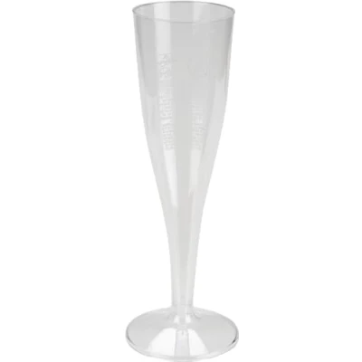 Image of Abena Gastro Plastic Champagne Flutes Pack of 12 3oz Glasses Prosecco Cocktail Party