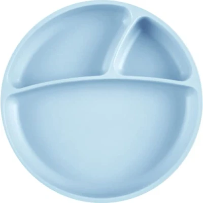 Image of Portionen Minikoioi Mineral Blue 101050003 Dinner Plate Divided into Sections