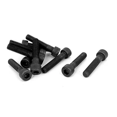 Image of Sourcingmap M8 x 40mm 12.9 Alloy Steel Hex Socket Head Cap Screws Bolt Black 10pcs
