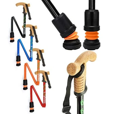 Image of Flexyfoot Folding Stick Black (Cork)