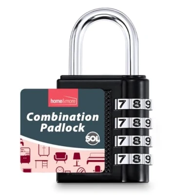 Image of 4 Digit Combination Padlock Padlocks with Code Suitcase Locks Locker for Gym Outdoor Heavy Duty Waterproof Coded Weatherproof Pad