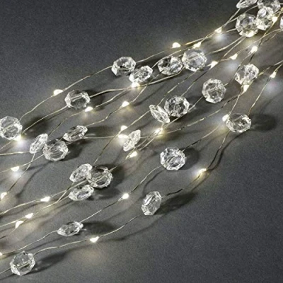 Image of 480 LED Bundle of Light Strings : 24x 20 Strings, Diamonds&#039; on Silver Wire, 200cm 6392 190