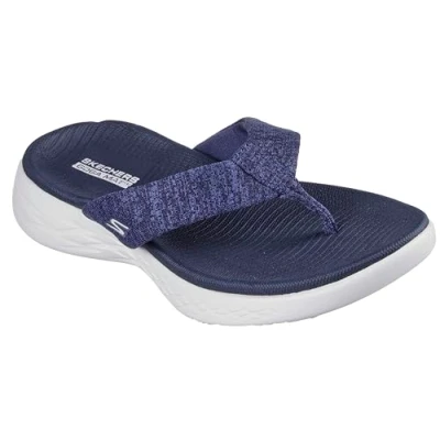Image of Skechers Women&#039;s On The go 600 15304 Flip Flop, Navy/White, Small