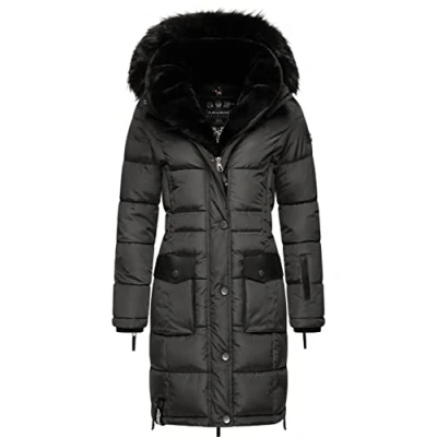 Image of Navahoo Sinja Women&#039;s Warm Winter Quilted Coat S XXL, anthracite, M