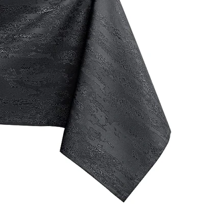 Image of AmeliaHome Lotus Effect Tablecloth Water Repellent Polyester Anthracite Vesta 120 x 160 cm Oval