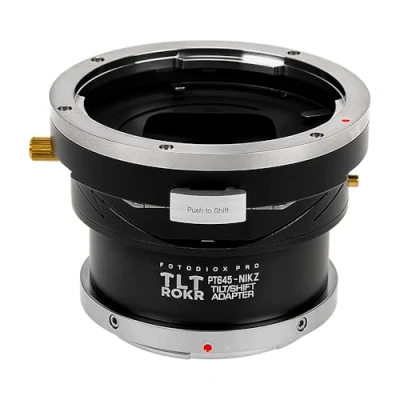 Image of Fotodiox Pro TLT ROKR Compatible with Tilt/Shift Lens Mount Adapter Pentax 645 MF (P645) Lenses to Nikon Z Mirrorless Camera Body