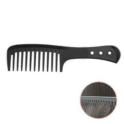 Image of Wide Tooth Comb, Hair Detangling Anti Static Carbon Styling Comb for Curly Hair, Long Wet in all Types