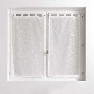 Image of Douceur d&#039;Intérieur White Curtain 2 x 60 120 cm
