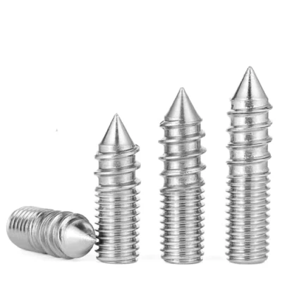 Image of Cilky Metal Screws 5pcs Hanger Bolts M4/M5/M6 Double ended Threaded Head Self tapping Screw 304 Stainless Steel Wooden Joint Furniture Legs(M5*30)