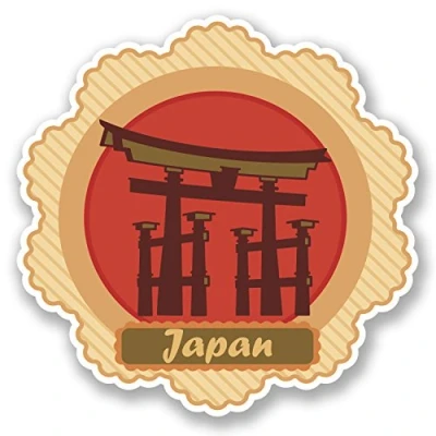 Image of 2 x Japan Vinyl Sticker Decal Bike Laptop Car Travel Luggage Tag Suitcase #4849 (10cm 10cm)