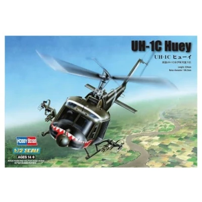 Image of Hobbyboss 1:72 Scale UH 1C Huey Assembly Authentic Kit