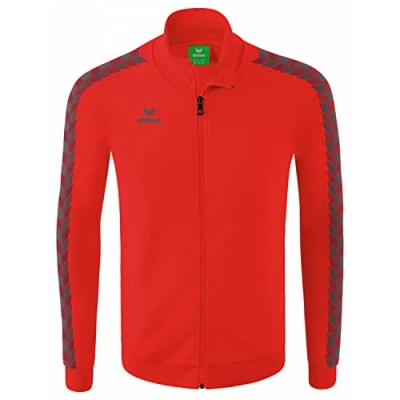Image of Erima Men&#039;s Essential Team Track Top Jacket, Red, M