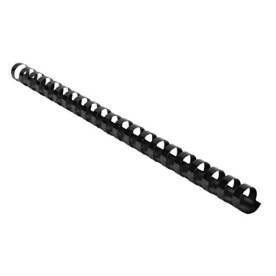 Image of Exacompta Ref 75501E Binding Combs 16mm Thick, 21 Rings, Suitable for A4 Documents, Holds Approx. 90 100 Sheets, Made from PVC Material Black (Pack of 100)